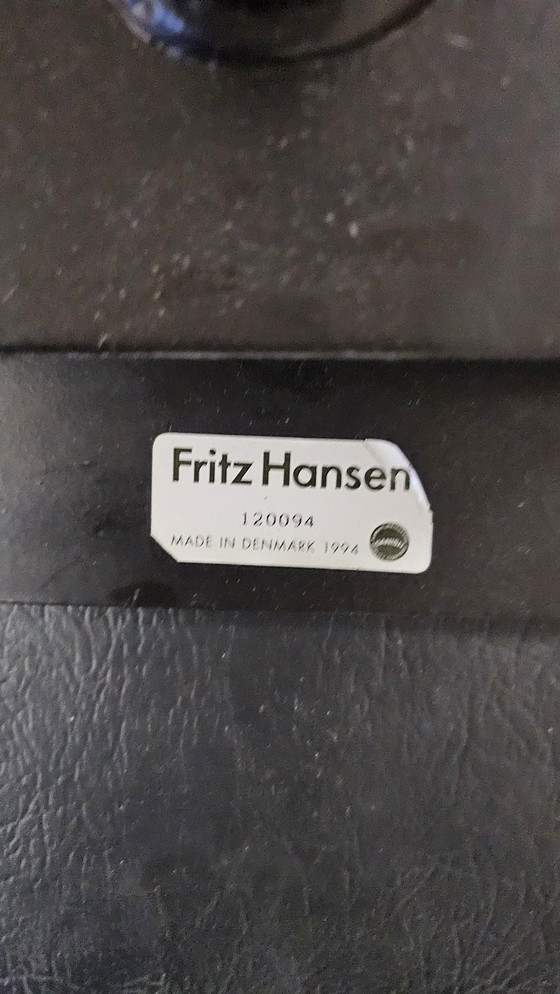 Image 1 of Design Bauhaus Fritz Hansen Büro Arbeits Rollhocker Hocker Stuhl Made in Denmark Arbeitshocker