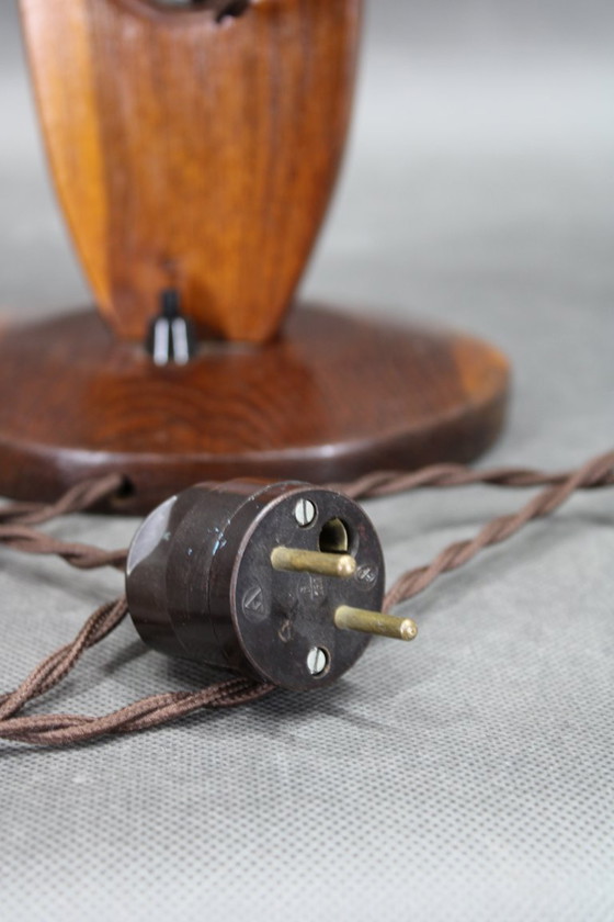 Image 1 of Lámpara de mesa o de pared de roble de los años 60, Checoslovaquia