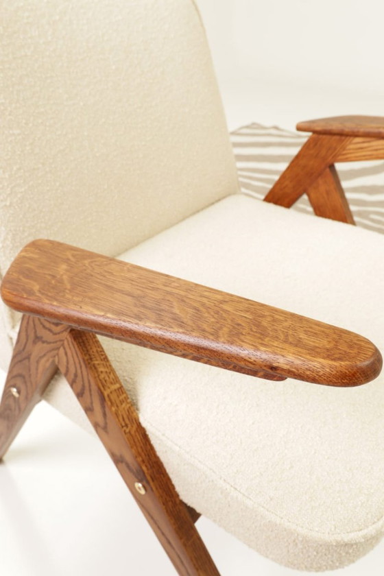 Image 1 of Mid century fauteuils vintage lounge stoel in ecru set van 2 stoelen, compleet gerestaureerd