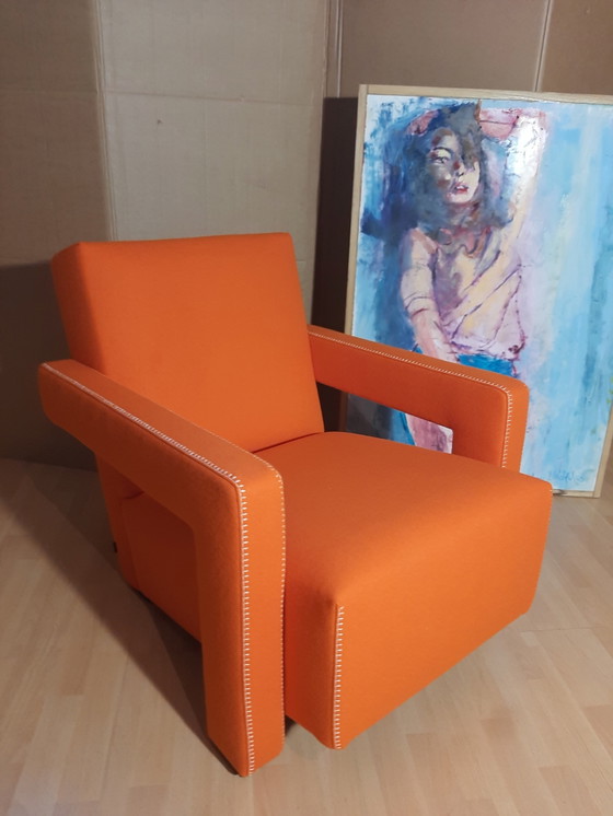 Image 1 of Cassina Utrecht 637 Nuovo mai usato in panno di lana Ruggine arancione (Serie 13L) Punto cavallo