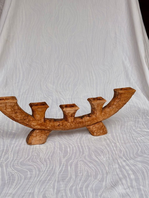 Anthroposophic Candlestick Wood
