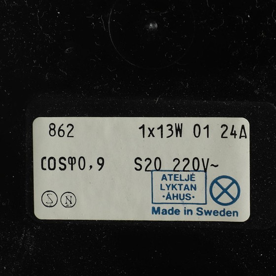 Image 1 of Lámpara de escritorio amarilla de la era espacial Tuben Lamp de Anders Pehrson para Ateljé Lyktan Suecia años 70