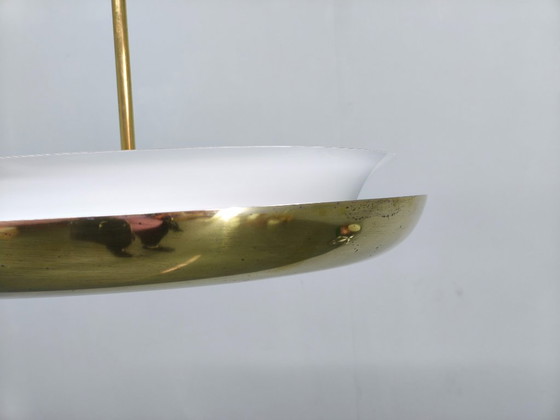 Image 1 of Josef Hurka Art Deco UFO-kroonluchter, Tsjechoslowakije, jaren 1930