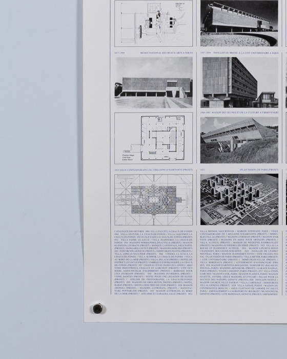 Image 1 of Le Corbusier – Poster originale vintage del 1987 di Le Corbusier – Architettura modernista – 100x68,5 cm