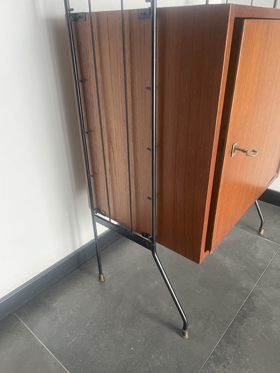 Image 1 of Vintage modular string wall system with cabinet