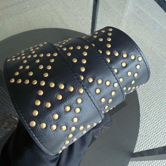 Image 1 of DIOR LADY MEDIUM FLAP - MET STUDS, CANNAGE-PATROON, ZWART, GOUDEN BESLAG