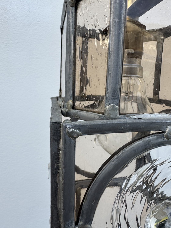 Image 1 of Lanterne vitrail Art Déco