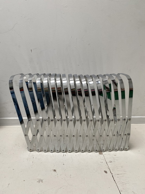Image 1 of Magazine/Kranten Rek, Chroom, Harmonicamodel