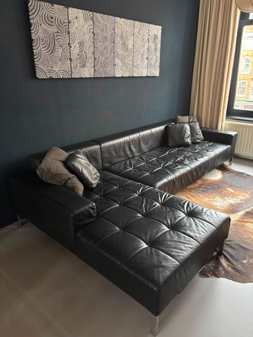 Zanotta Alfa 1325 Canapé + Méridienne – 3 5 zitsbanken, Leather