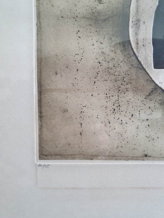 Image 1 of Johnny Friedlaender aquatint etching painting / mid-century painting