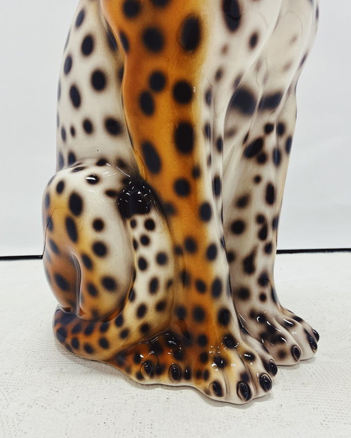 Leopard Sculpture Ceramic