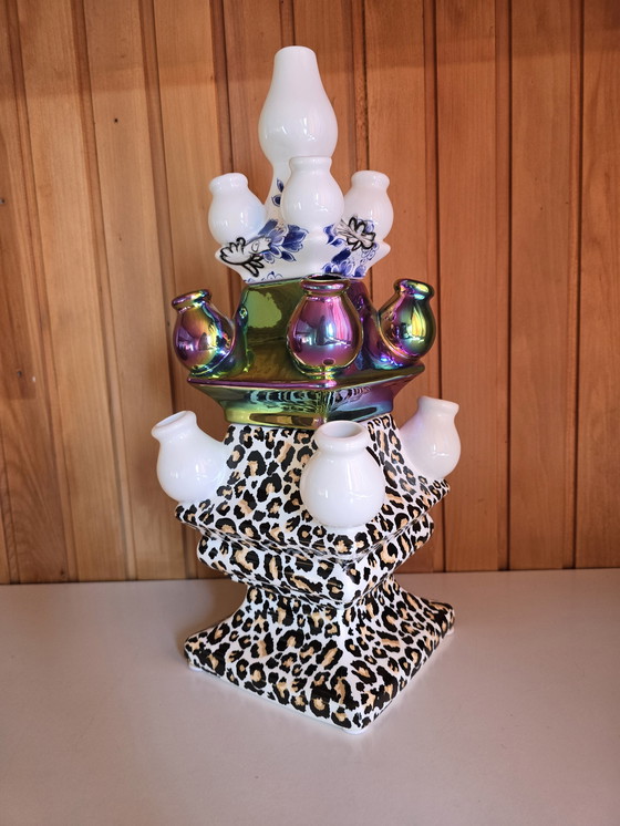 Image 1 of Delft Blue tulip vase