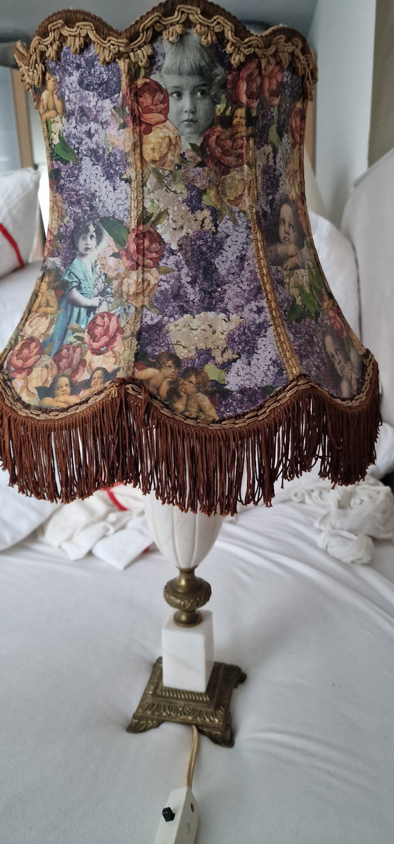 Image 1 of Lampada da tavolo vintage in travertino