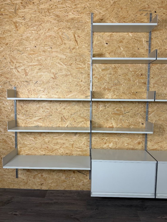 Jaren 60 70 Wandrek Wall Unit van Dieter Rams voor Vitsoe 606 – Metal (photo 4 of 22)