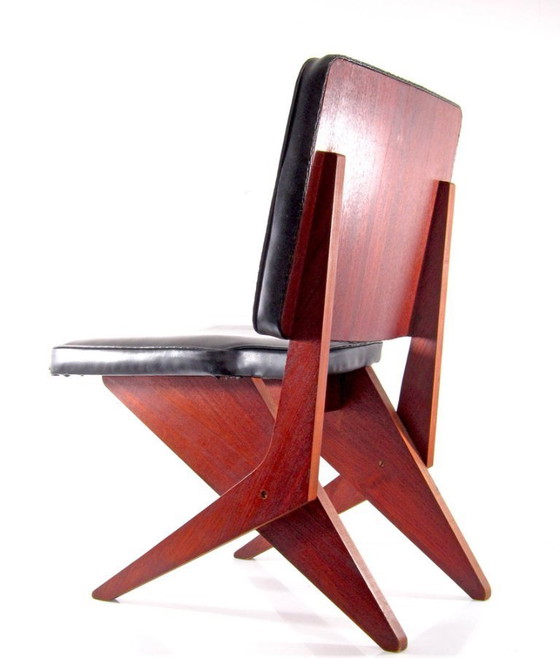 Image 1 of Pastoe FB 18 scissor fifties dining chair by Jan van Grunsven