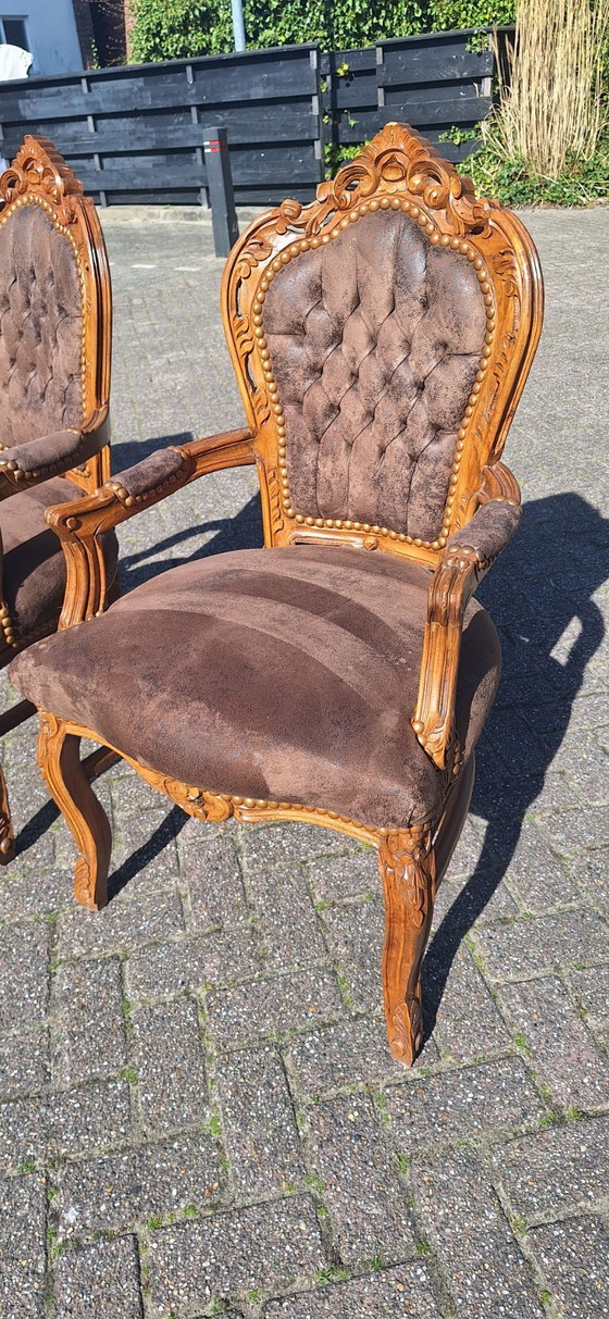 Image 1 of 4 baroque classic chairs, castle or D&D theme, gentleman's room