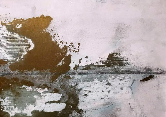 Image 1 of Original Acrylic Painting Abstract Expressionism White Ocean