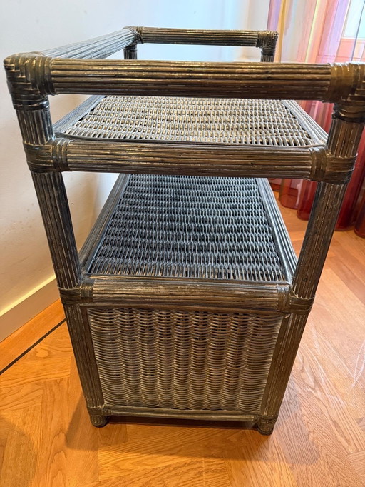 Rotan/bamboe vintage kast