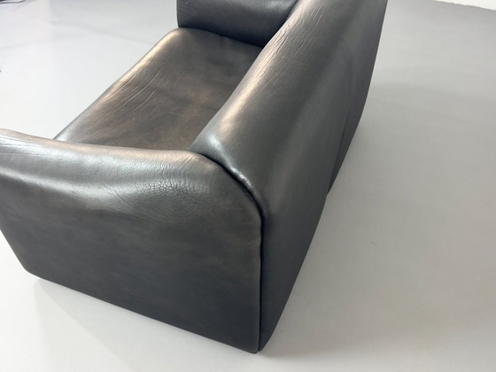 Canapé Vintage De Sede DS 47 en Cuir de Buffle Gris Patiné – Canapés 2 places, Leather (photo 5 of 13)