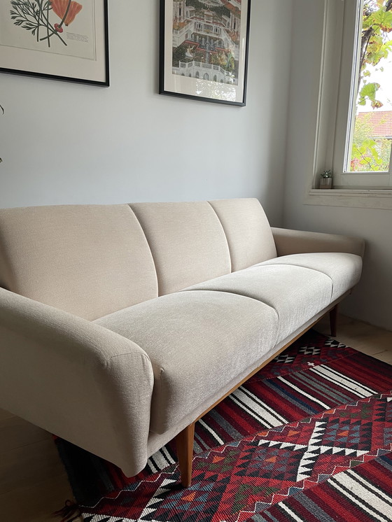 Image 1 of Vintage Danish walnut bench from the 1960s