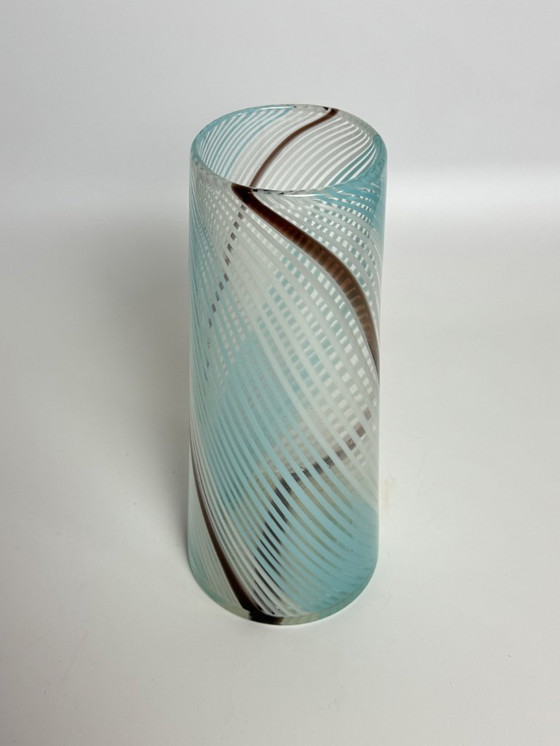 Image 1 of Murano Crystal Glass Italian Vase 'A Trina' Designed by Dino Martens for Aureliano Toso. Italy 1970s.