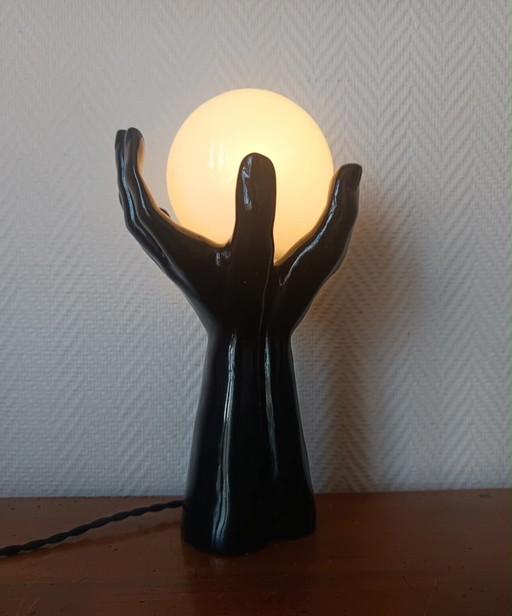 Vintage Hands Lamp 1970 – tafellampen, Ceramic (photo 2 of 13)