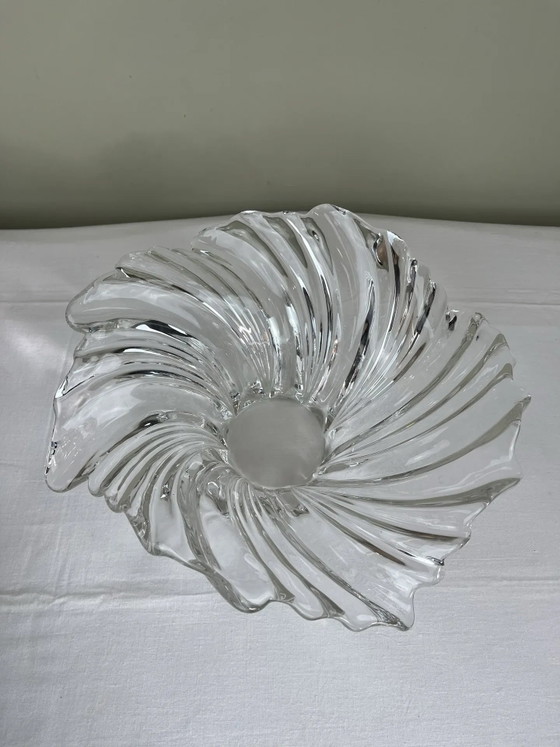 Skulpturale Schale organisches Design, Schalen, Kristall, Glas, Transparent (Foto 4 von 13)