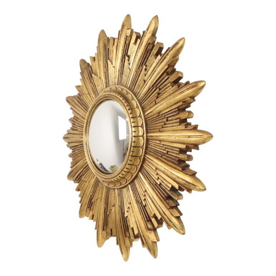 Bladgoud Zonnespiegel Sunburst Spiegel Hars 56cm – Plastic, Glass (photo 9 of 24)
