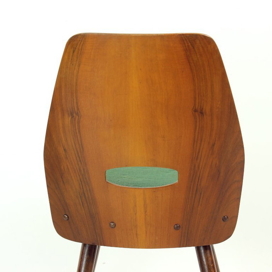 Pair Of Lollipop Chairs By František Jirák For Tatra Nábytok, Czechoslovakia, 1960s – Dining chairs, Textile (photo 12 of 16)