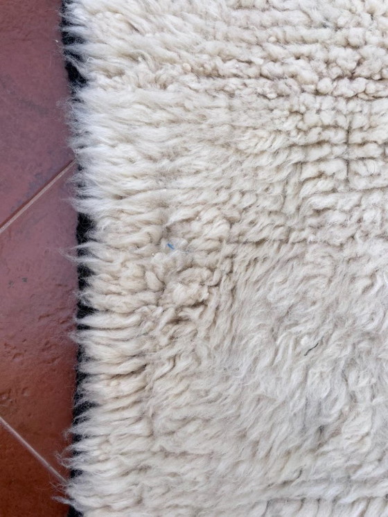 Image 1 of Tapis bni mrirt marocain en laine natural 200cmx150cm