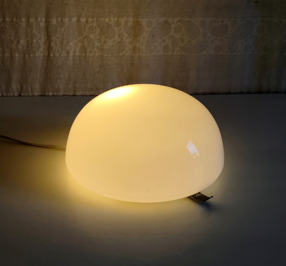 Plafonnier ou applique globe opaline diam. 20cm - Mid. XXeme – Glass (photo 5 of 8)
