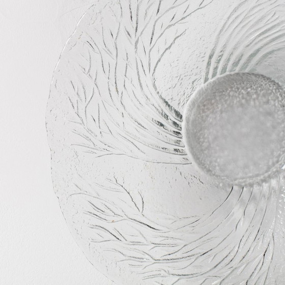 Image 1 of Mid-Century Finnish Glass Bowl / Large Forest Design Centerpiece