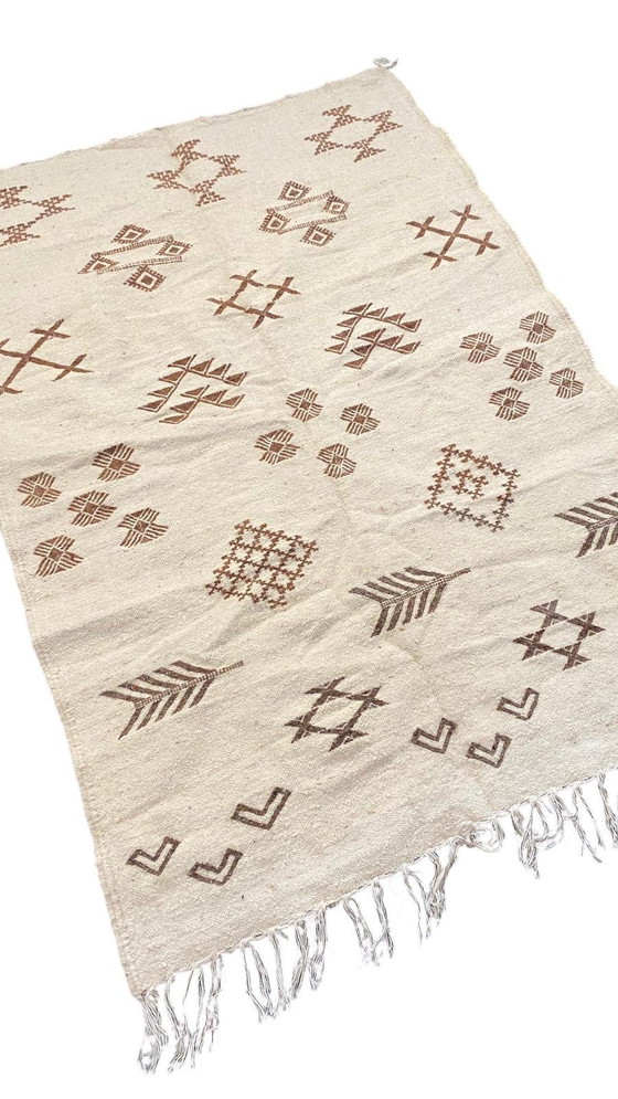 Image 1 of Authentiek Handgeweven Berber Kelim Tapijt – Traditioneel Marokkaans Design (150x100 cm)