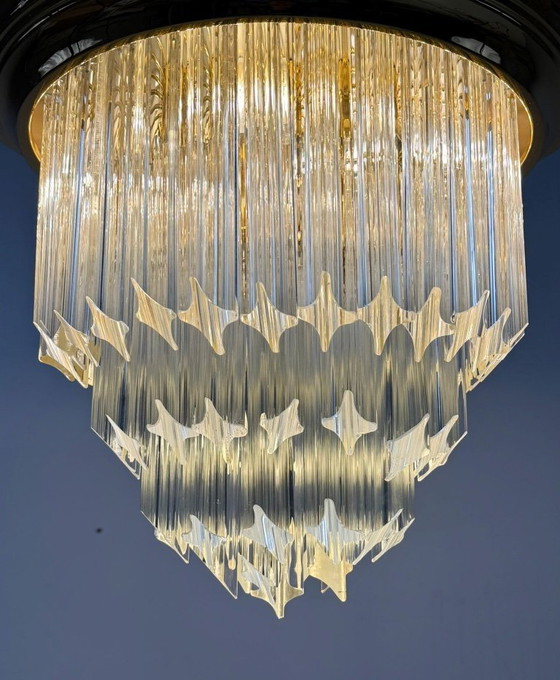 Image 1 of Ceiling light/lamp by Paolo Venini, Asta Quadrilobo, Murano glass, Italy, 1960s
