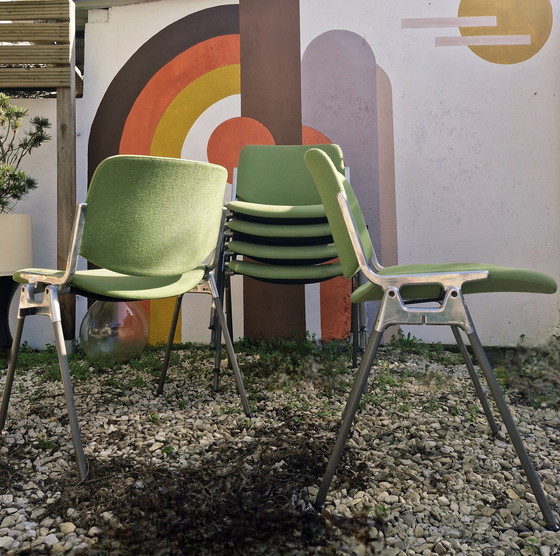 Image 1 of 🍏 series of 6 DSC 106 Chairs Giancarlo Piretti / Anonima Castelli, 1965, 70 Stamped