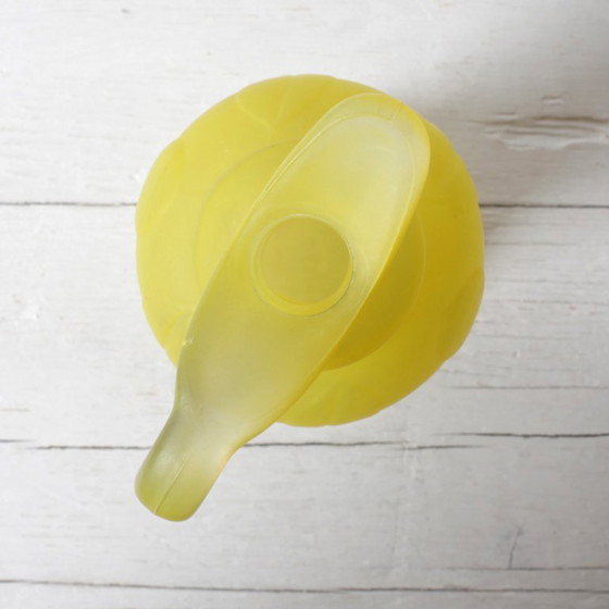 Mid-Century Glass Lemon Patterned Yellow Jug / Limoncello Carafe / Italy / 1980s – Glass & Decanter (photo 6 of 11)