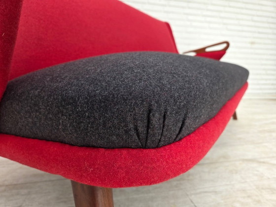 Image 1 of Sofá de dos plazas, diseño danés de Ch. F. Brodersen, década de 1960, retapizado.