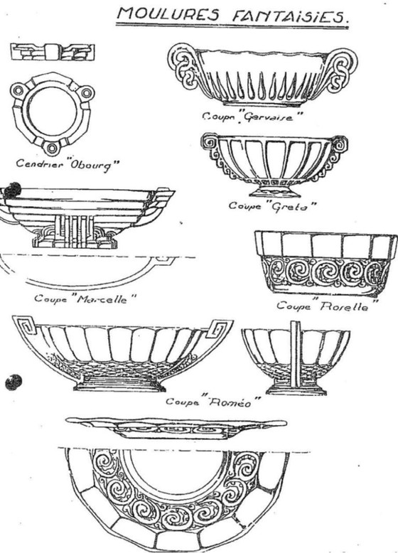 Image 1 of Greta Art Deco Luxval Cup - Val Saint Lambert