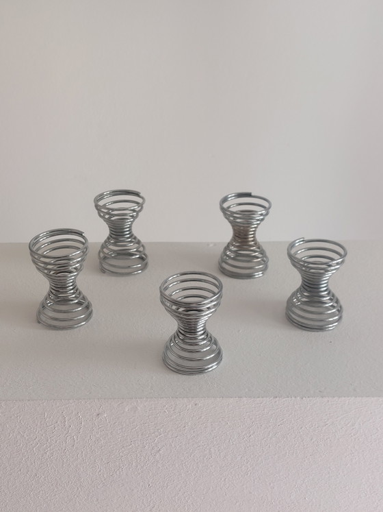 Image 1 of Decorazione a spirale per portauova in stile Memphis postmoderno vintage