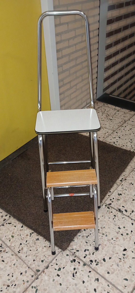 Image 1 of Vintage kitchen step stool/chair by Rego Gilze Holland