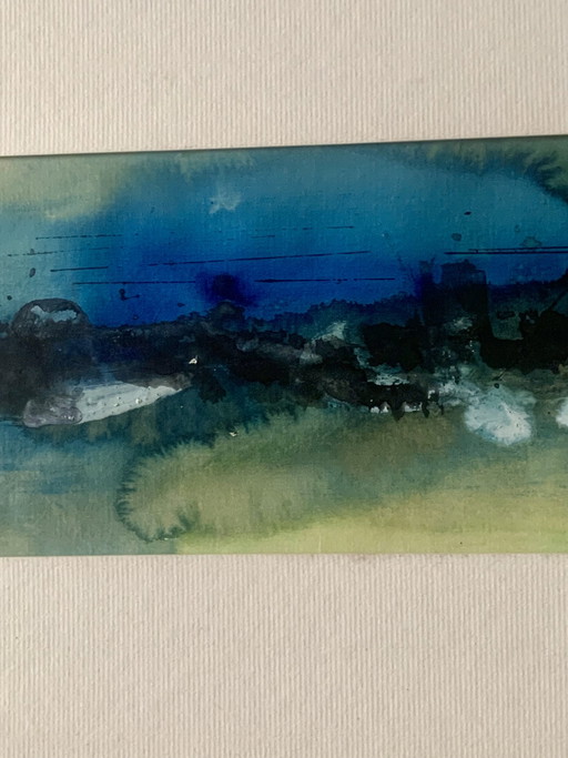 Original Watercolor - Slava Saveliev (1944-2013) - Provenance Atelier 90s – schilderijen tekeningen, Paper (photo 2 of 8)