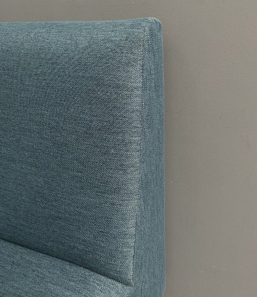 Sedia da pranzo in stile americano in tessuto blu