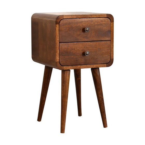 Mini Nachtkastje in Mangohout Met Kastanjehouten Look – Artisan, Wood (photo 4 of 12)