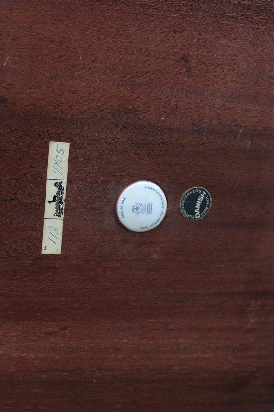 Image 1 of Tavolino danese Haslev Mobelsnedkeri della metà del secolo scorso con piastrelle in ceramica Royal Copenhagen, 1960 ca.