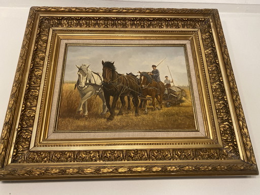 Horse painting with cart John Paymans