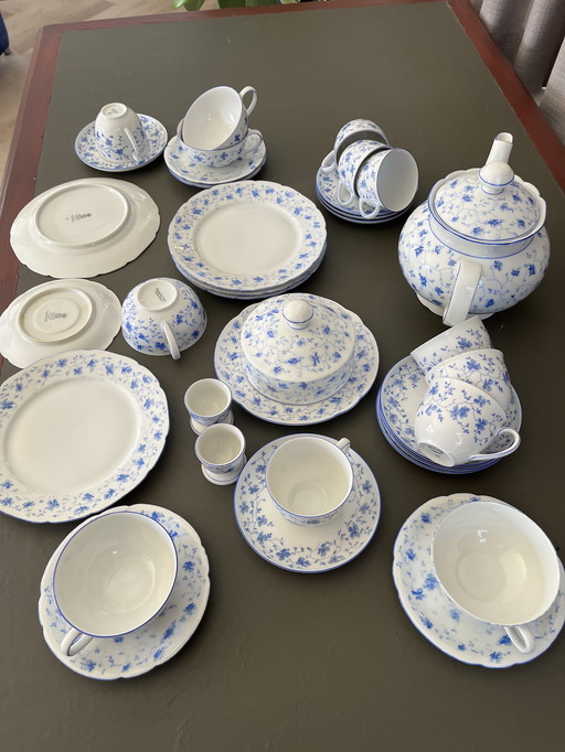 Arzberg blaubluten ontbijtservies en estado uitstekende