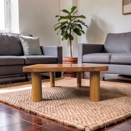 Mid Century Solid Wood Perriand Style Coffee Table 1960s – salontafels (photo 2 of 7)