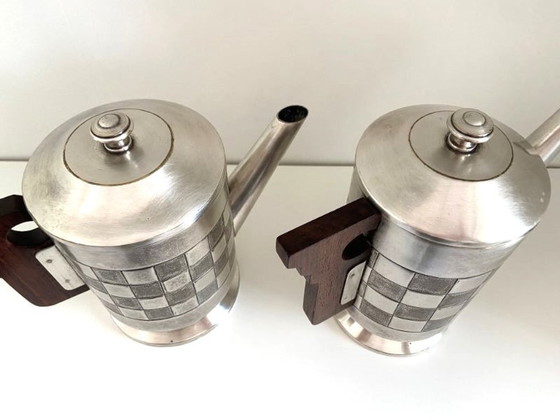 Image 1 of Tea & Coffee Service Pieces Silverware Silver Plated Metal Art Deco Hallmarked A.S.