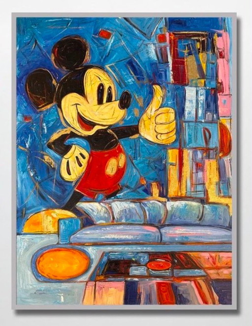 The Mickey Legacy (15) "Tribute to Mickey" – schilderijen tekeningen, Canvas