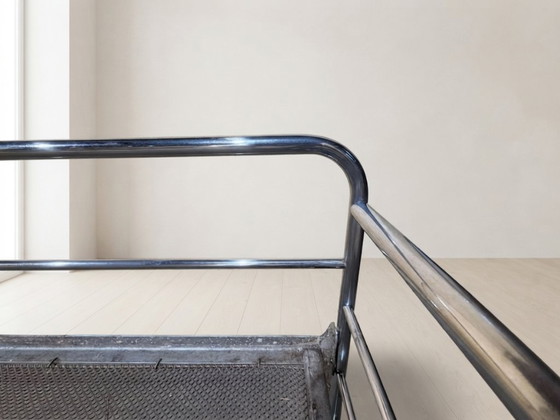 Vintage Chrome Tubular Steel Daybed Frame, Mid-20th Century, Czechoslovakia, 190 × 86 × 67 cm – Sofa beds (photo 6 of 10)